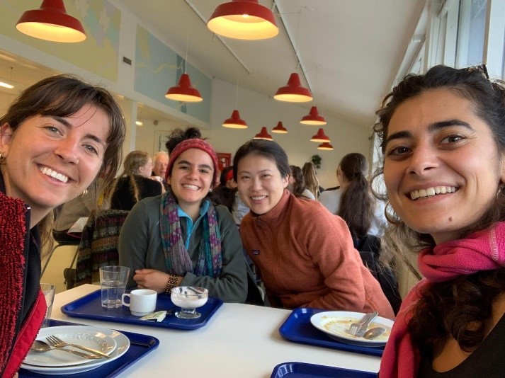 Breakfast at the canteen with classmates.