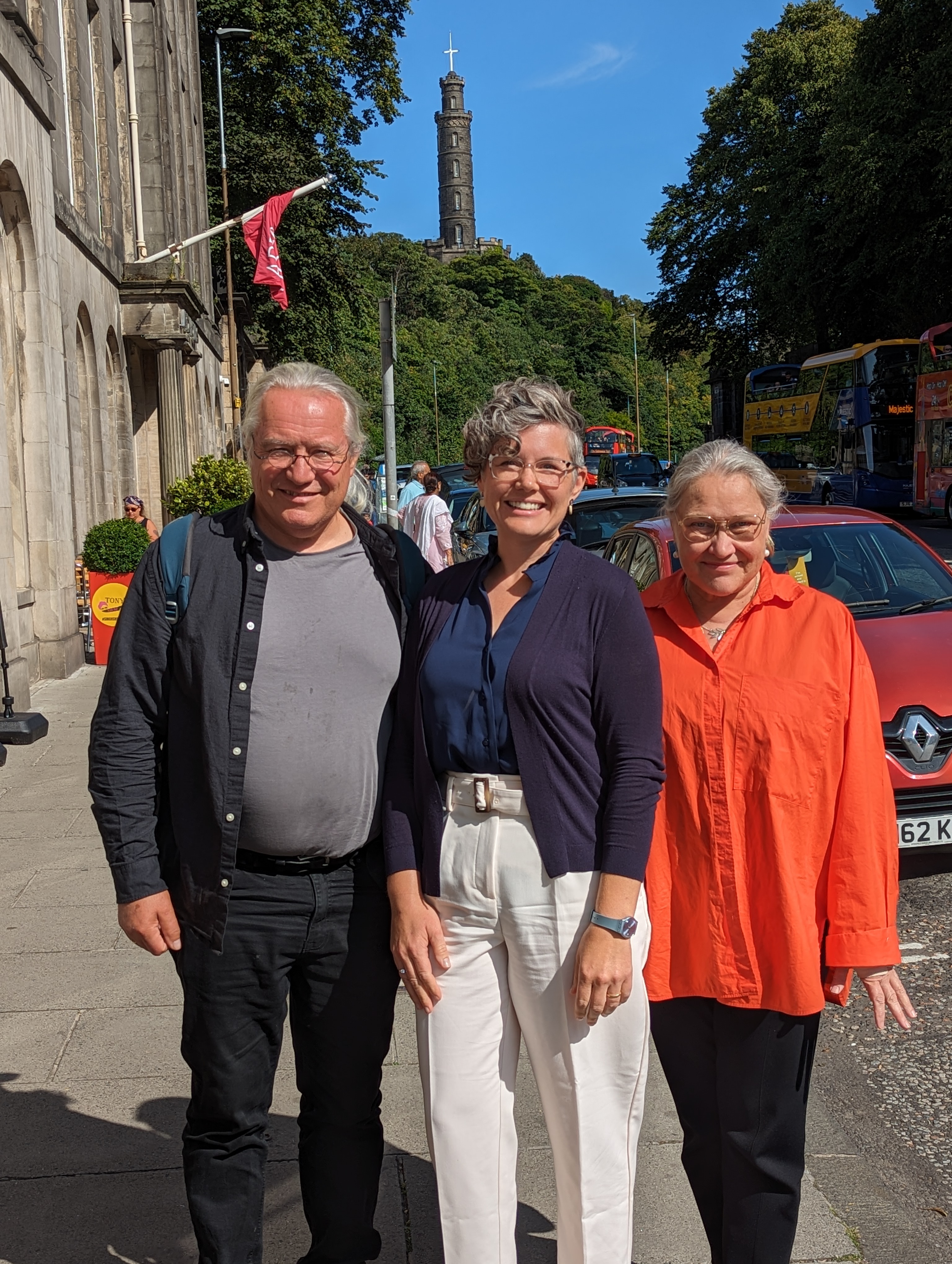 Lars Kullerud, Morgan Dulian, and Outi Snellman in Edinburgh